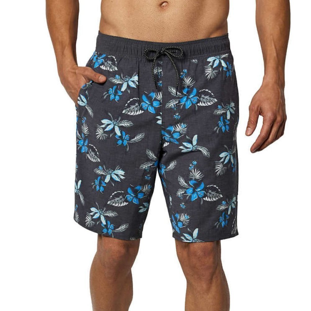NWT Hang Ten Men's Floral Print 10" Inseam Beach Swim Shorts